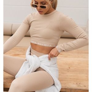 Pilates & Protein Shakes Seamless Long Sleeve Crop